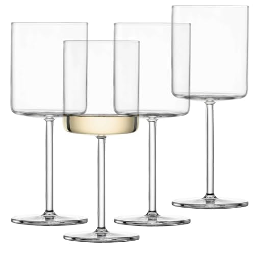 SCHOTT ZWIESEL Weißweinglas Modo (4er-Set), geradlinige Weingläser für Weißwein, spülmaschinenfeste Tritan-Kristallgläser, Made in Germany (Art.-Nr. 119900) im Sale