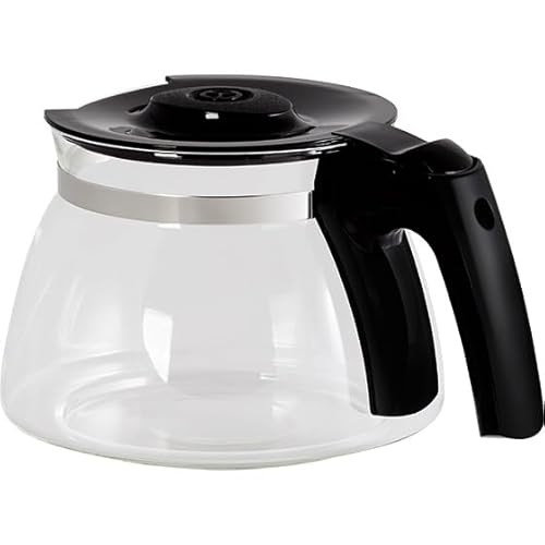 Melitta Enjoy Glas Ersatzkanne für Enjoy Filterkaffeemaschinen Typ 100201 und 1017-01/02, Schwarz im Sale