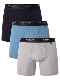 Thumbnail for Ted Baker Herren Boxer Brief Boxershorts, schwarz/weiß/grau,  (3er Pack) im Sale
