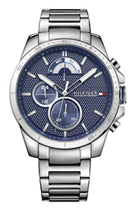 Thumbnail for Tommy Hilfiger Multi Zifferblatt Quarz Uhr für Herren mit Edelstahlarmband in Silber oder Grau-Gold im Sale
