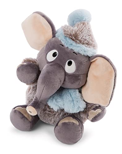 NICI 47272 Kuscheltier 25cm – Elefanten Plüschtier für Mädchen, Jungen & Babys – Flauschiges Stofftier zum Kuscheln & Spielen – Kuscheliges Schmusetier der Winter Kollektion, grau/blau, 25 cm im Sale