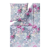 Thumbnail for ESTELLA cozy flannel bed linen Romantica Silver 1 duvet cover 135 x 200 cm + 1 pillowcase 80 x 80 cm on sale