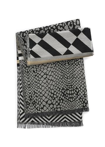 CODELLO Damen Beidseitig tragbarer Jacquard-Schal mit gewebtem Mustermix im Sale