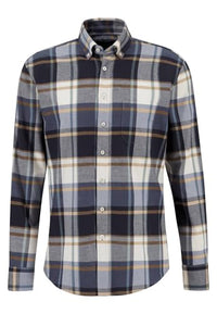 Thumbnail for FYNCH-HATTON Casual Long Sleeve Shirt Navy / 3 on Sale