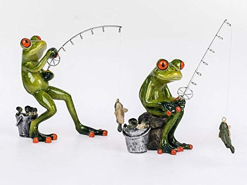 Formano Frösche 'Angler', 2-teiliges Set, 15 cm, Mehrfarbig im Sale