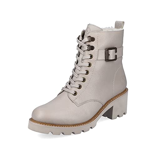 Remonte women's lace-up ankle boots D0A74, women's ankle boots, loose insole, lace-up boots, winter boots, winter shoes, warm, lined, beige (60), 39 EU on sale