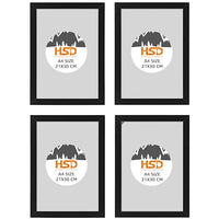 Thumbnail for Ikea Fiskbo picture frames, A4, 21 x 30 cm, black, 4 pieces, cardboard, fiberboard, foil, polystyrene plastic, acrylic paint, black, 21 x 30 cm on sale