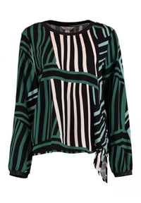 Thumbnail for Zabaione Blouse Is44abella green printed on sale