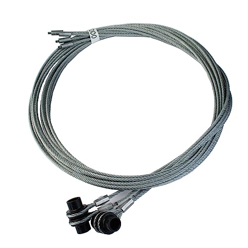 Hörmann wire rope fitting Z (size: 3 mm, length 2615 cm, made of high-quality steel, with rope holder, durable and robust, for garage doors) 3064350