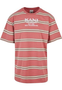 Thumbnail for Karl Kani Herren KM222-009-1 Retro Stripe Tee Rose, im Sale