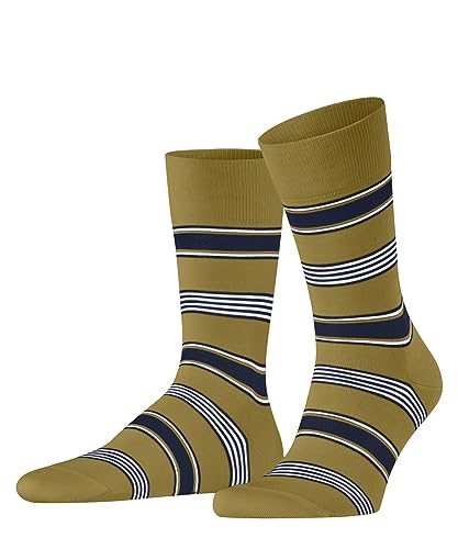 FALKE Herren Socken Marina Stripe So Baumwolle gemustert 1 Paar, Gelb Brass 1216, 43-44 im Sale