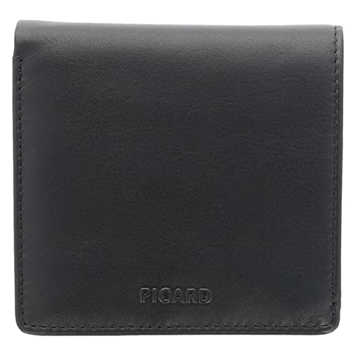 Picard Herren Geldbeutel Brooklyn mit Druckknopf aus Rinderleder in der Farbe Schwarz, 7151043001 im Sale