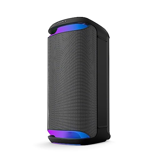 Sony SRS-XV800 - Bluetooth, Party Box Lautsprecher, Kraftvoller 360° Sound, tragbar, 5 Front-/2 Rücklautsprecher, MEGA Bass, 25h Akkulaufzeit, LED Licht, IPX4 wasserdicht, Schnellladung – Schwarz im Sale
