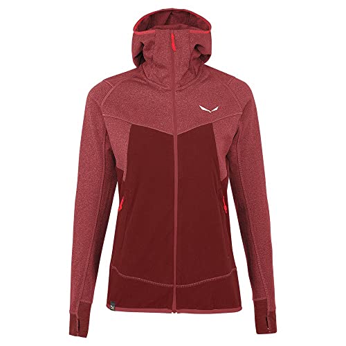 Salewa Damen Puez Hybrid Pl Jacket Hooded Sweatshirt, Syrah Melange,, im Sale