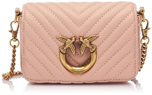 Pinko Damen Sheep Nappa C Love Click Micro SCHAFNAPPA C, O81Q_Cipria-Antique Gold im Sale