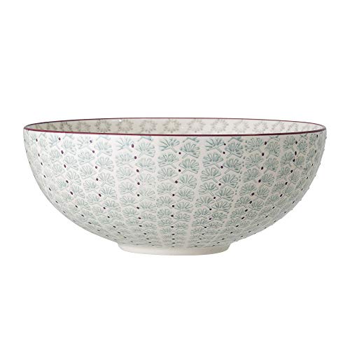 Bloomingville Schale Maya, Farbe Grün, aus Steingut, Inhalt 2600 ml, Maße: D28,5xH11,5 cm, Spülmaschinengeeignet, 82046866 im Sale