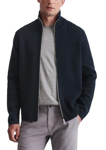 Marc OߴPolo Men's Organic Cotton Zip-Up Cardigan, Blue (Dark Navy), on Sale