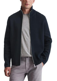 Thumbnail for Marc OߴPolo Men's Organic Cotton Zip-Up Cardigan, Blue (Dark Navy), on Sale