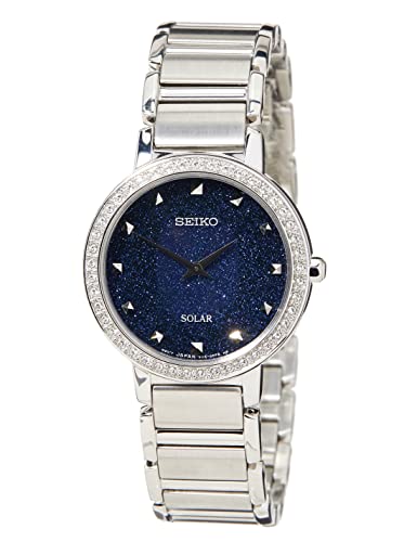 Seiko ladies' quartz watch with stainless steel strap SUP433P1, silver on sale