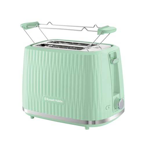 Russell Hobbs Toaster [für 2 Scheiben] Eden (6 Bräunungsstufen, Hebefunktion, Auftau-, Aufwärm- & Stoppfunktion, Krümelschublade, Brötchenaufsatz, Pistazie 27374-56 im Sale