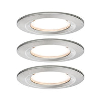 Thumbnail for Paulmann 93873 Nova Plus LED Einbauleuchte inkl. Coin Basisset starr IP44 rund 78mm 3x6W 230V dimmbar 2700K Eisen gebürstet Spot Einbaustrahler im Sale