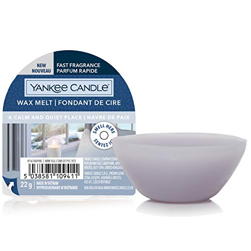 Yankee Candle Wax Melts | A Calm &amp; Quiet Place | Up to 8 hours of fragrance | 1 piece, small, gray on sale