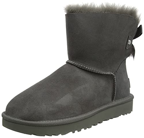 UGG Damen Mini Bailey Bow Evergreen CLASSIC BOOT, Grey, EU im Sale