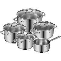 Thumbnail for WMF Provence Plus Topfset Induktion 5-teilig, Kochtopf Set mit Glasdeckel, Cromargan Edelstahl poliert, Töpfe Set unbeschichtet im Sale