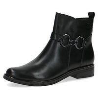 Thumbnail for CAPRICE women's ankle boots without heel made of flat leather, width G, black (Black Nappa), EU on sale