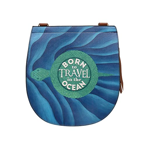 DOGO Vegane Damen Schultertaschen Umhängetaschen Ivy Bag - Born to Travel in the Ocean im Sale