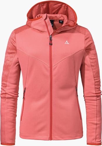 Schöffel Damen Fleece Hoody Svardalen L, schnell trocknende Fleecejacke mit Kapuze, funktionaler Outdoor Hoody, mit Reißverschluss-Taschen und elastischem Saum im Sale