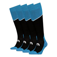 Thumbnail for HEAD Men's Women's Unisex Ski Socks Ski Socks Ski Beginner Kneehigh Socks 2 Pairs, Color: Blue, Article:-003 blue/black, on Sale