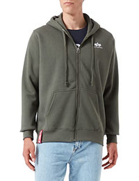 Thumbnail for Alpha Industries Herren Basic Zip SL Hoodie Kapuzenpullover, White, im Sale