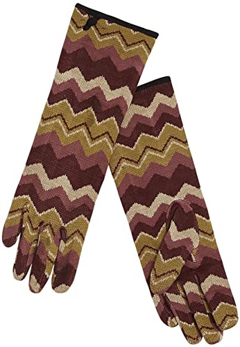 King Louie Women's Gloves »Glove Shakin« Zigzag Fine Knit Finger Gloves Multicolored on Sale