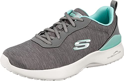 Skechers women's Skech-Air Dynamight Paradise Waves sneaker, grey/mint, 41 EU on sale