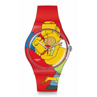 Thumbnail for Swatch Armbanduhr aus der Simpsons Swett Embrace Edition, Valentinstag SO29Z120 im Sale