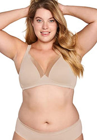 Thumbnail for Naturana BH Damen ohne Bügel Cup A-D 100% Angenehm Dank extra Softer Schalen I BH ohne Bügel mit nahtlosen Cups - Ideal unter Blusen & T-Shirts Damen BH für maximalen Halt 75 Nude D im Sale