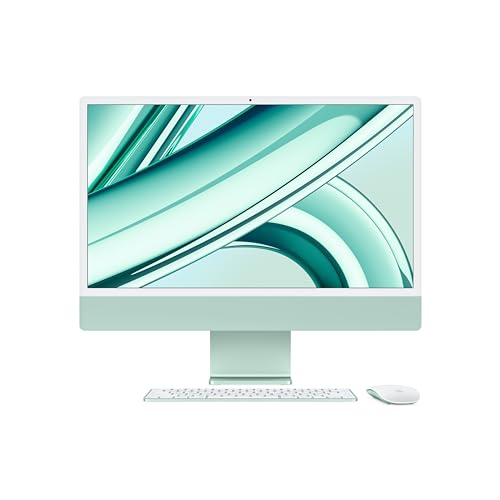 Apple 2023 iMac All-in-One Desktop-Computer mit M3 Chip: 8-Core CPU, 8-Core GPU, 24 4.5K Retina Display, 8 GB gemeinsamer Arbeitsspeicher, 256 GB SSD Speicher, passendes Zubehör. Grün im Sale