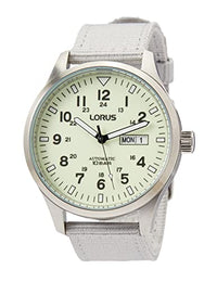 Thumbnail for Lorus Herren-Uhr Automatik Edelstahl mit Textilband RL415BX9 im Sale
