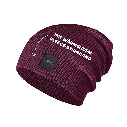 Atomic Unisex Alps Slouch Beanie Mütze, MAROON, Einheitsgröße EU im Sale