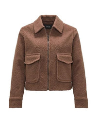 Thumbnail for OPUS Damen Jacke | Teddyjacke HOLMA Boxy Fit in Bouclé Optik Cocoa, 42 im Sale