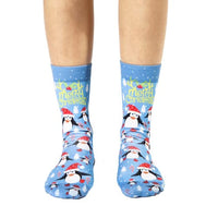 Thumbnail for Wigglesteps Lady Socks CHRISTMAS PENGUIN im Sale