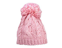 Thumbnail for 2Pc Set Knit Hat W/Single Pom & Mittens for Girl's Beanie Pom Hat im Sale
