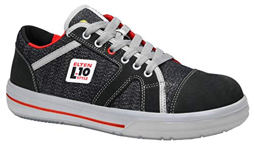 ELTEN Sicherheitsschuhe SENSATION Low ESD S2, Damen und Herren, Leder/Textil, Stahlkappe, leicht, sportlich, Schwarz, im Sale