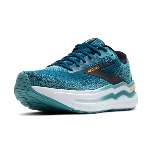Brooks Men's Ghost Max 2 Sneaker, Moroccan Blue Aqua Orange Pop, EU on sale