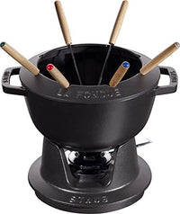 Thumbnail for STAUB Fondue Set with 6 Forks, Cast Iron, 20 cm, 2.3 l, Suitable for Cheese, Chocolate, and Meat Fondue, Cherry Red on Sale