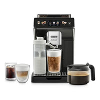Thumbnail for De'Longhi Eletta Explore Cold Brew ECAM452.67.G fully automatic coffee machine with LatteCrema milk system, hot & cold drinks at the touch of a button, 3.5-inch TFT touchscreen color display, including coffee pot, dark gray on sale