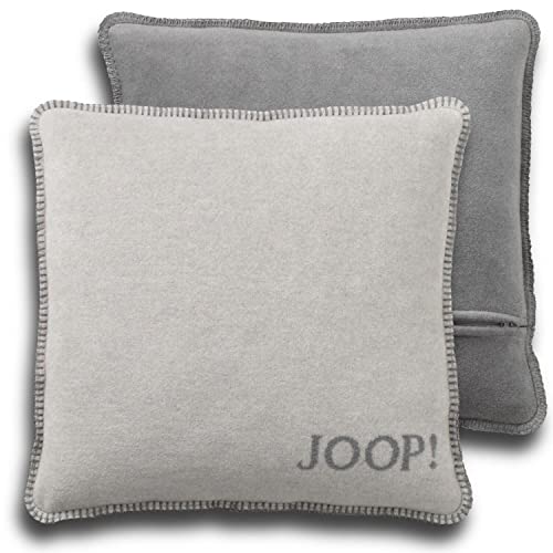 Joop! Cushion cover plain double-face graphite-smoke cotton/polyacrylic, dimensions: 50 cm x 50 cm, 651280 on sale