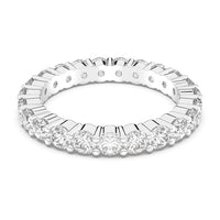 Thumbnail for Swarovski Women's Ring Platinum Plated Crystal Transparent Round Cut 49 on Sale