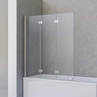 Thumbnail for Schulte Duschwand Valet, 130 x 142 cm, 3-teilig faltbar, 5 mm Sicherheitsglas (ESG) Klar hell, Profilfarbe Chromoptik, Duschabtrennung für Badewanne im Sale